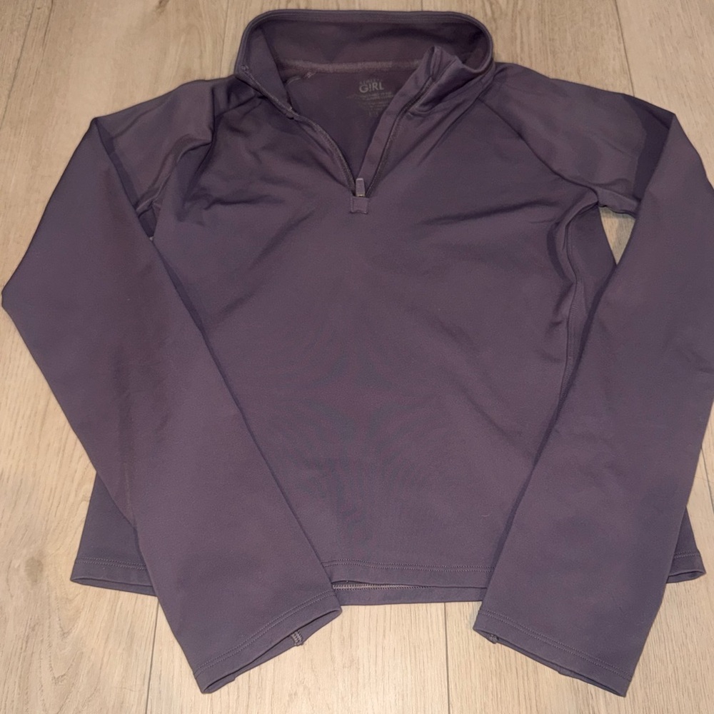 Athleta Girl Ice Breaker 1/2 Zip, Purple Long Sleeve Shirt, XL/14